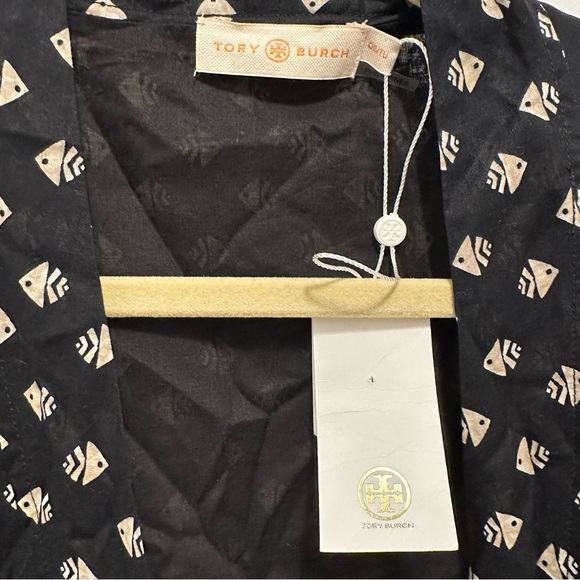 NWT Tory Burch Sloan Kettering Robe 2018 King Fish Print Cotton OS limited RARE - Picture 5 of 8